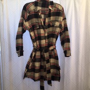 Zara Plaid Woven Tunic Women’s XL